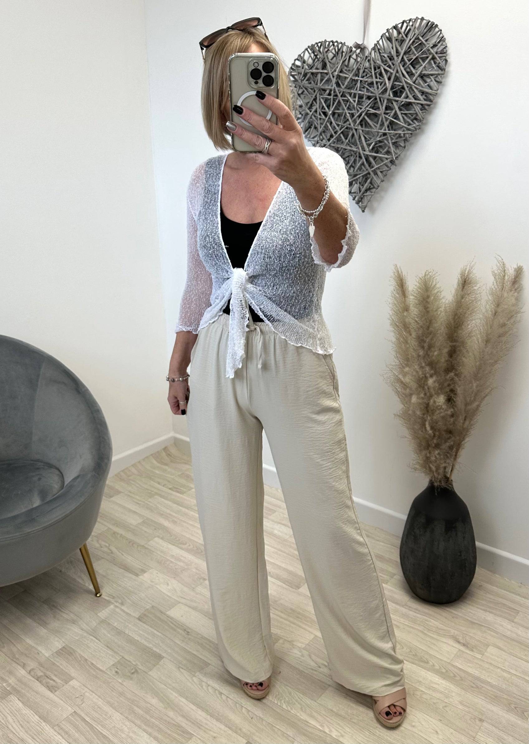 Vanessa Lightweight Shrug White - Susie's Boutique