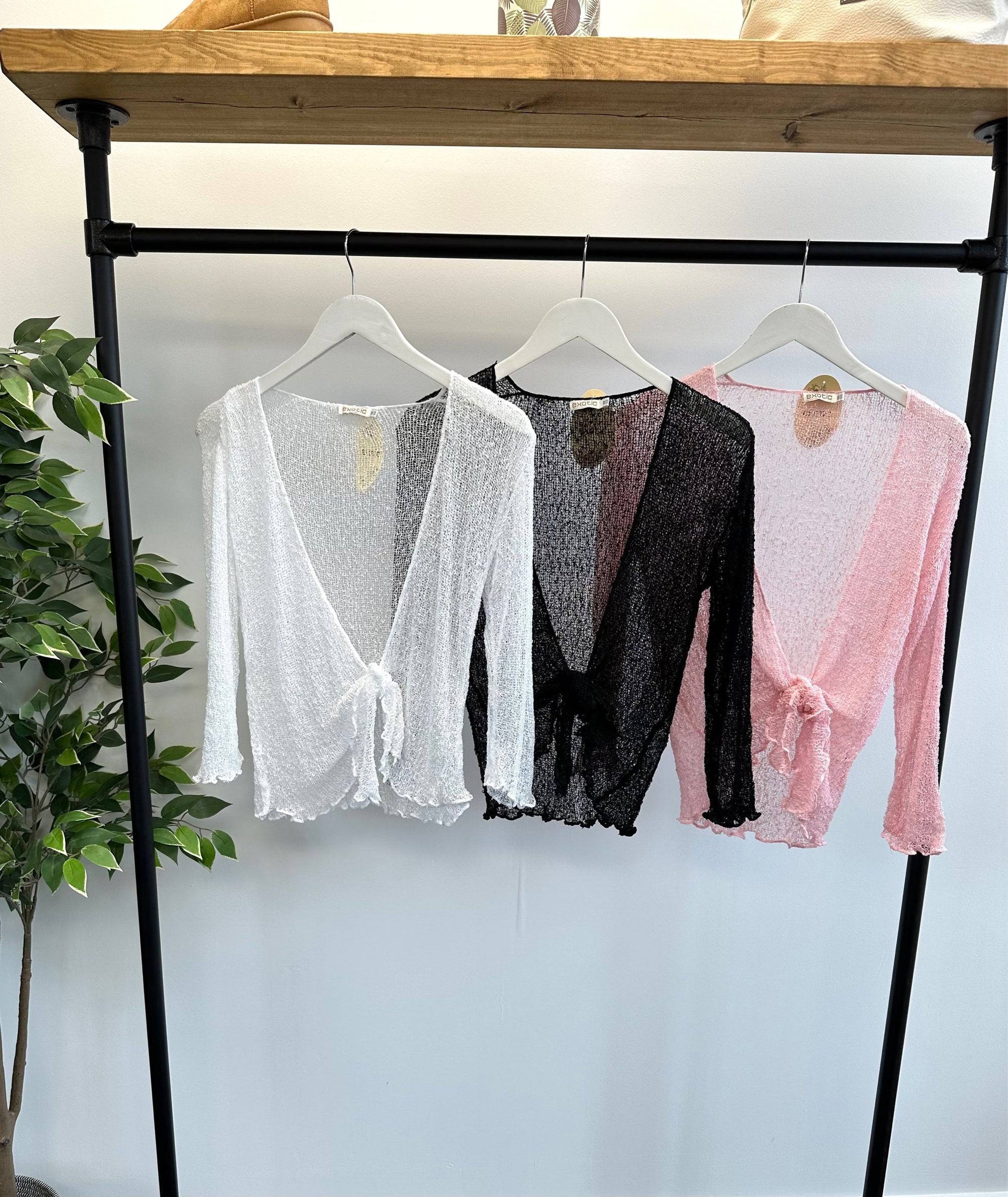 Vanessa Lightweight Shrug White - Susie's Boutique
