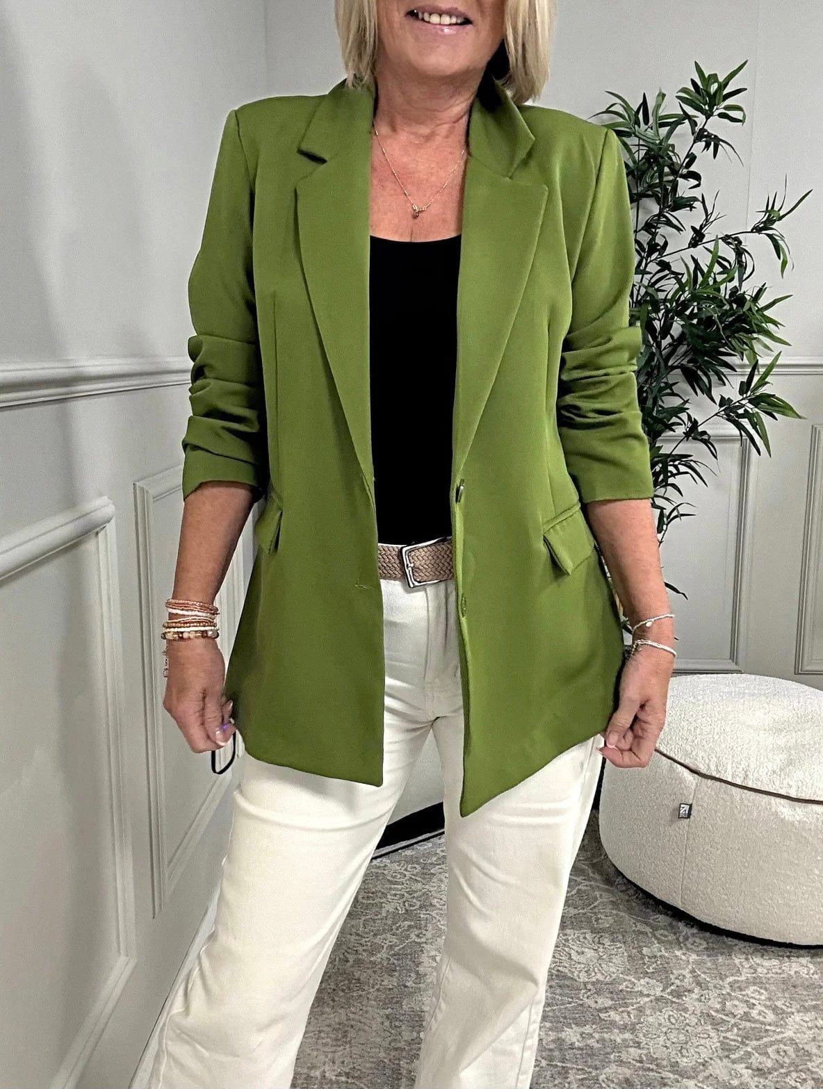 Valentina Blazer 10 - 16 Pistachio - Susie's Boutique - | Women's Fashion Online