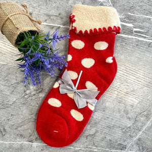 Polka Dot Fold Over Bed Socks (3Colours) - Susie's Boutique - | Women's Fashion Online