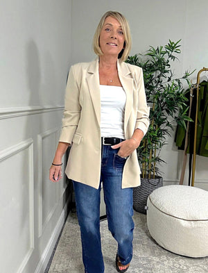 Valentina Blazer 10 - 16 Sand - Susie's Boutique - | Women's Fashion Online