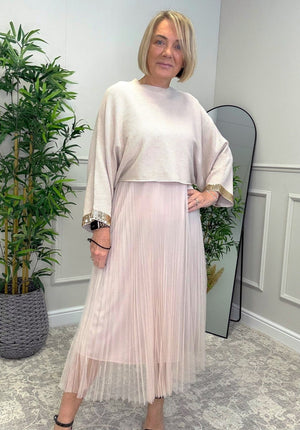 Aurelia Jumper & Pleated Tulle Dress Set – Sand - Susie's Boutique - | Women's Fashion Online