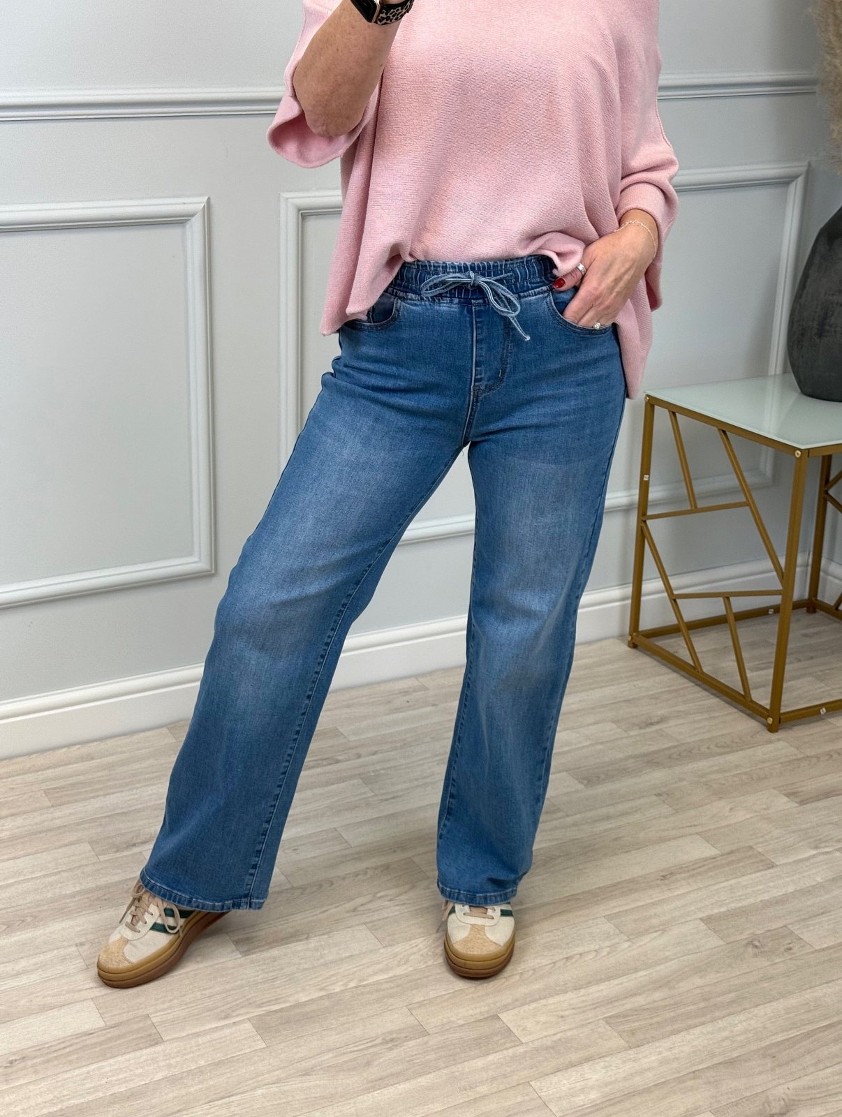 G - Smack Zelina Drawstring Straight - Leg Jeans | Sizes 10 - 20 | - Susie's Boutique - | Women's Fashion Online