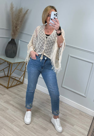 G - Smack Emily Mom Fit Jeans 8 - 18 Embroidered Hem - Susie's Boutique - | Women's Fashion Online