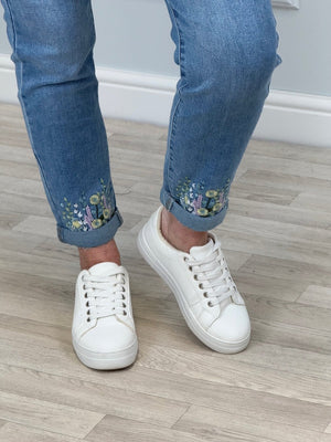 G - Smack Emily Mom Fit Jeans 8 - 18 Embroidered Hem - Susie's Boutique - | Women's Fashion Online