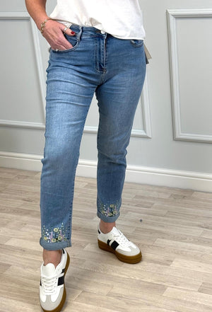 G - Smack Emily Mom Fit Jeans 8 - 18 Embroidered Hem - Susie's Boutique - | Women's Fashion Online