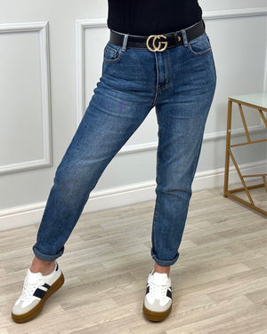 Emily Mom Fit Jeans 8 - 20 Mid Wash - Susie's Boutique - | Women's Fashion Online