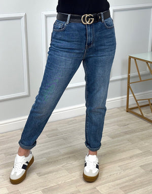 Emily Mom Fit Jeans 8 - 20 Mid Wash - Susie's Boutique - | Women's Fashion Online