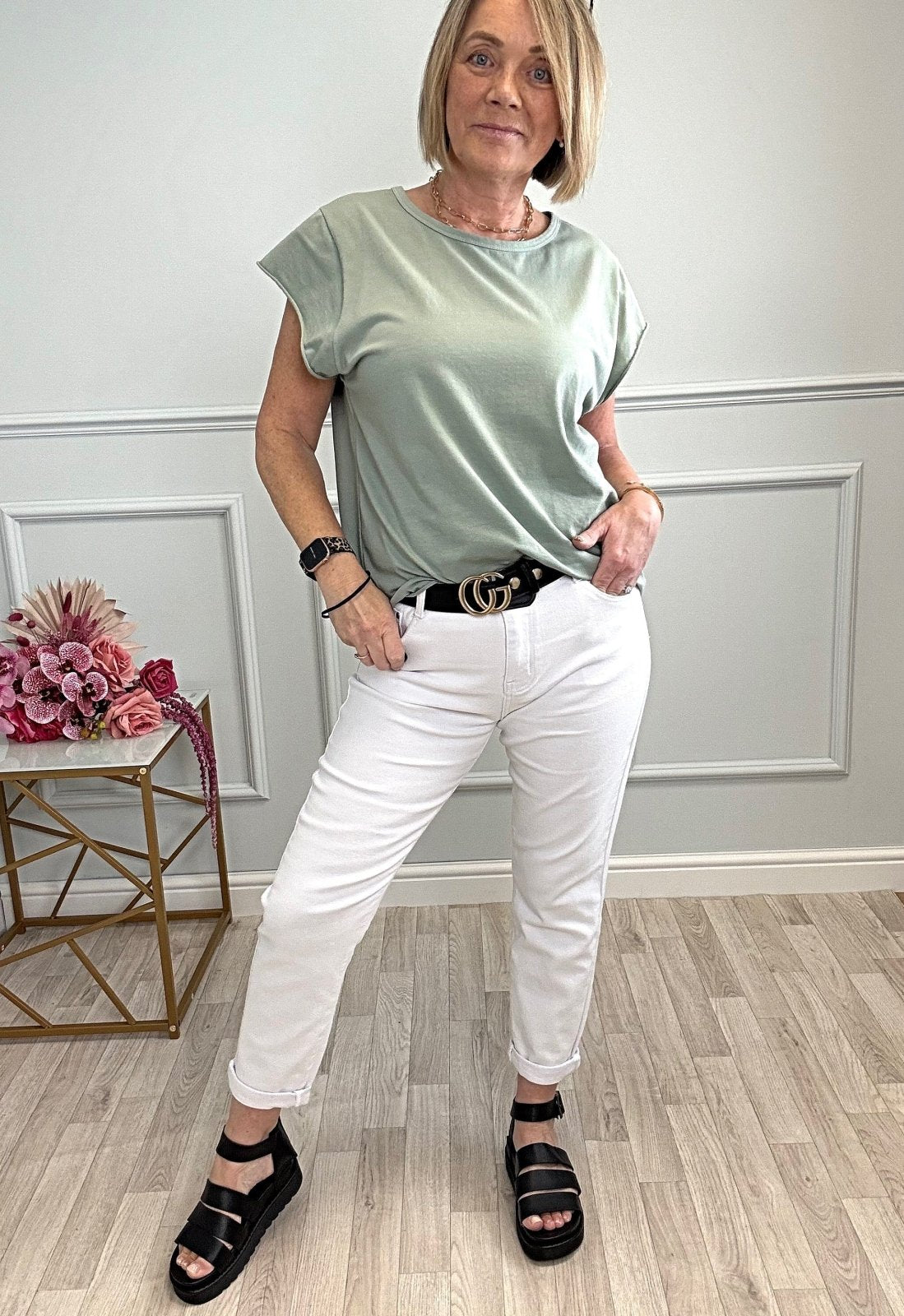 G - Smack Emily Mom Fit Jeans 8 - 22 White - Susie's Boutique - | Women's Fashion Online