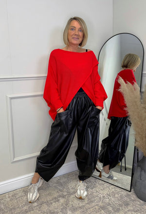 Lauren PU Cocoon Pants 12 - 18 Black - Susie's Boutique - | Women's Fashion Online