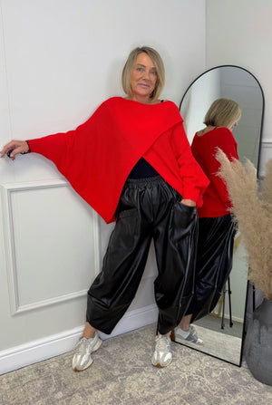 Lauren PU Cocoon Pants 12 - 18 Black - Susie's Boutique - | Women's Fashion Online