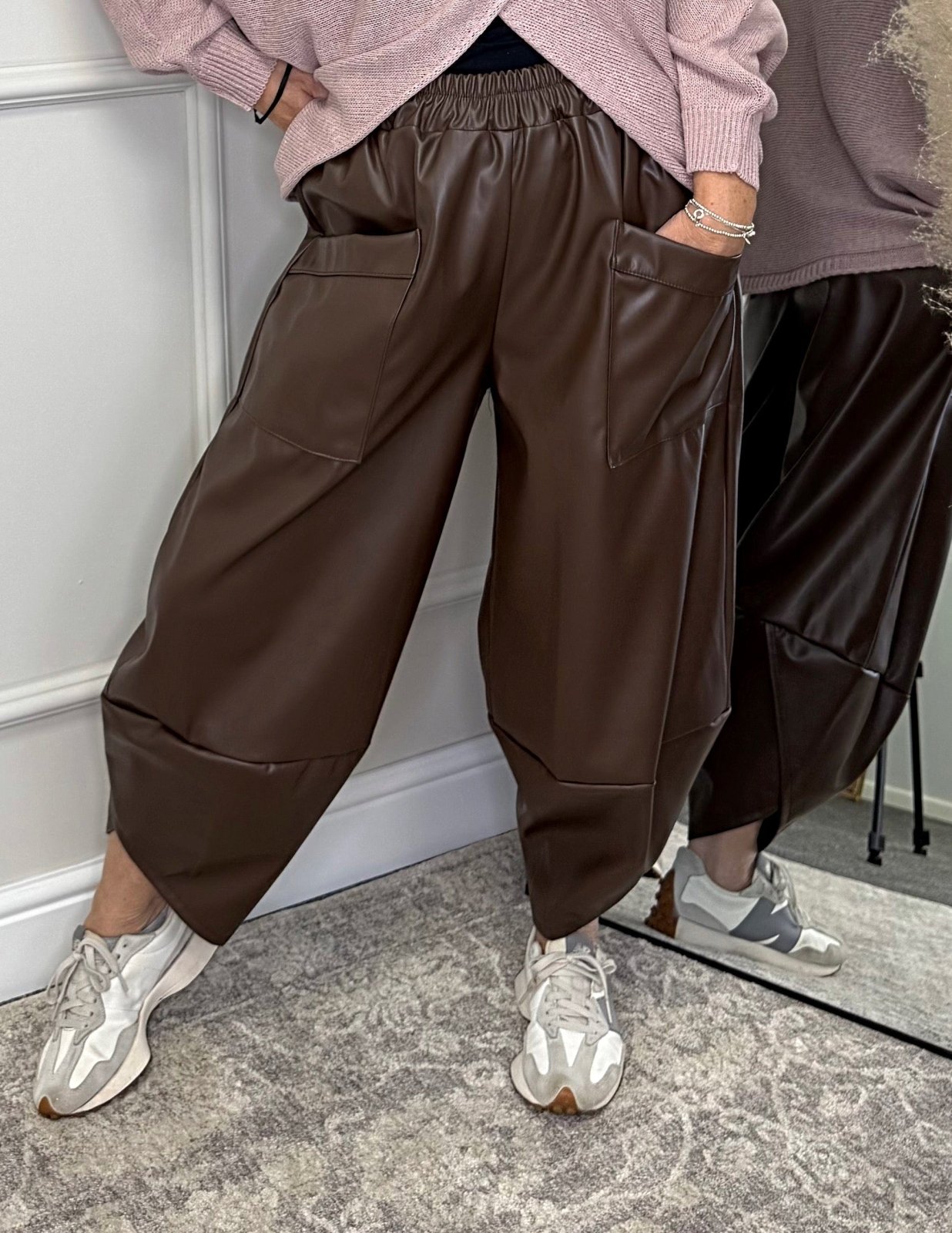 Lauren PU Cocoon Pants 12 - 18 Chocolate - Susie's Boutique - | Women's Fashion Online