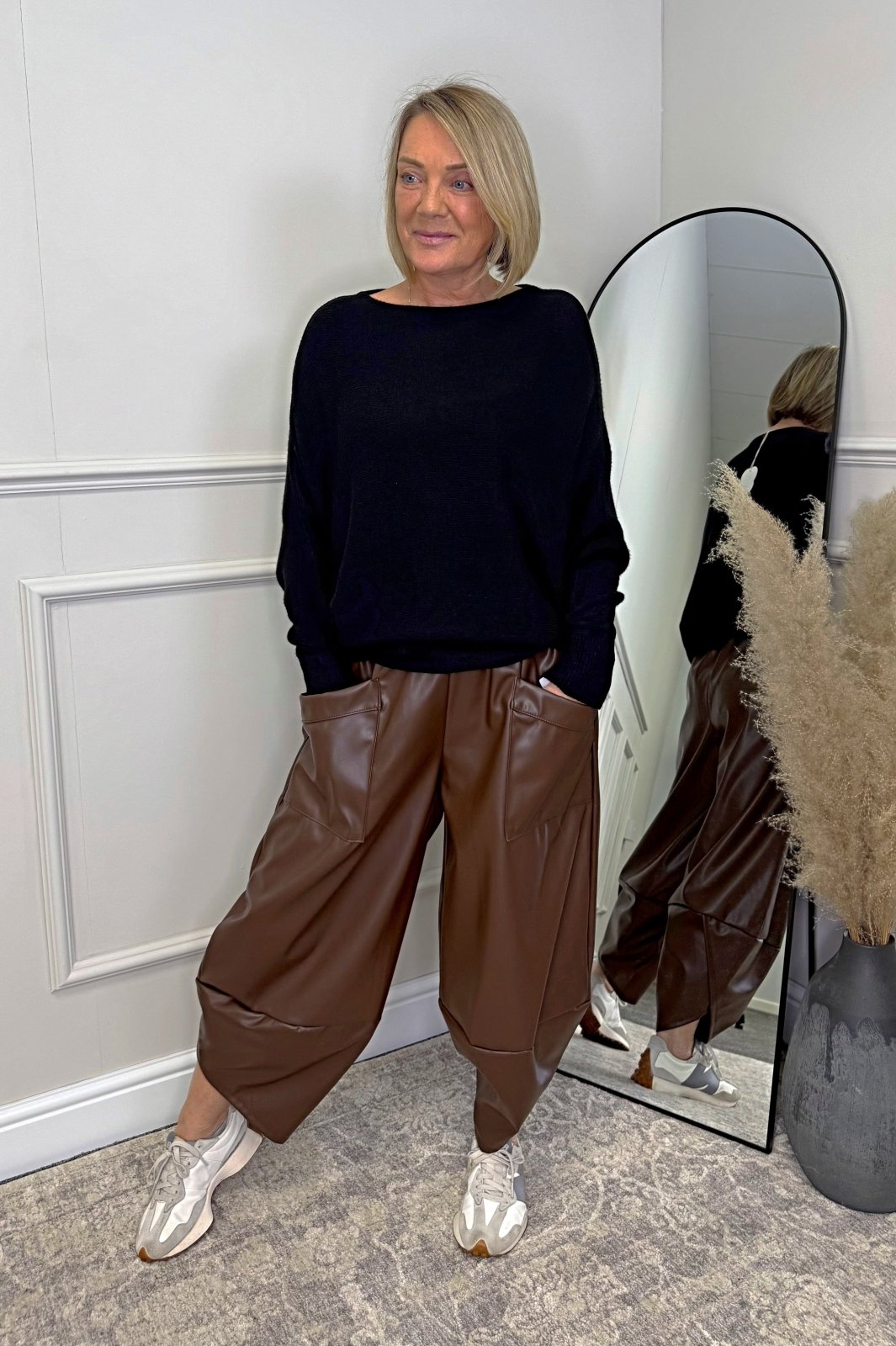 Lauren PU Cocoon Pants 12 - 18 Chocolate - Susie's Boutique - | Women's Fashion Online