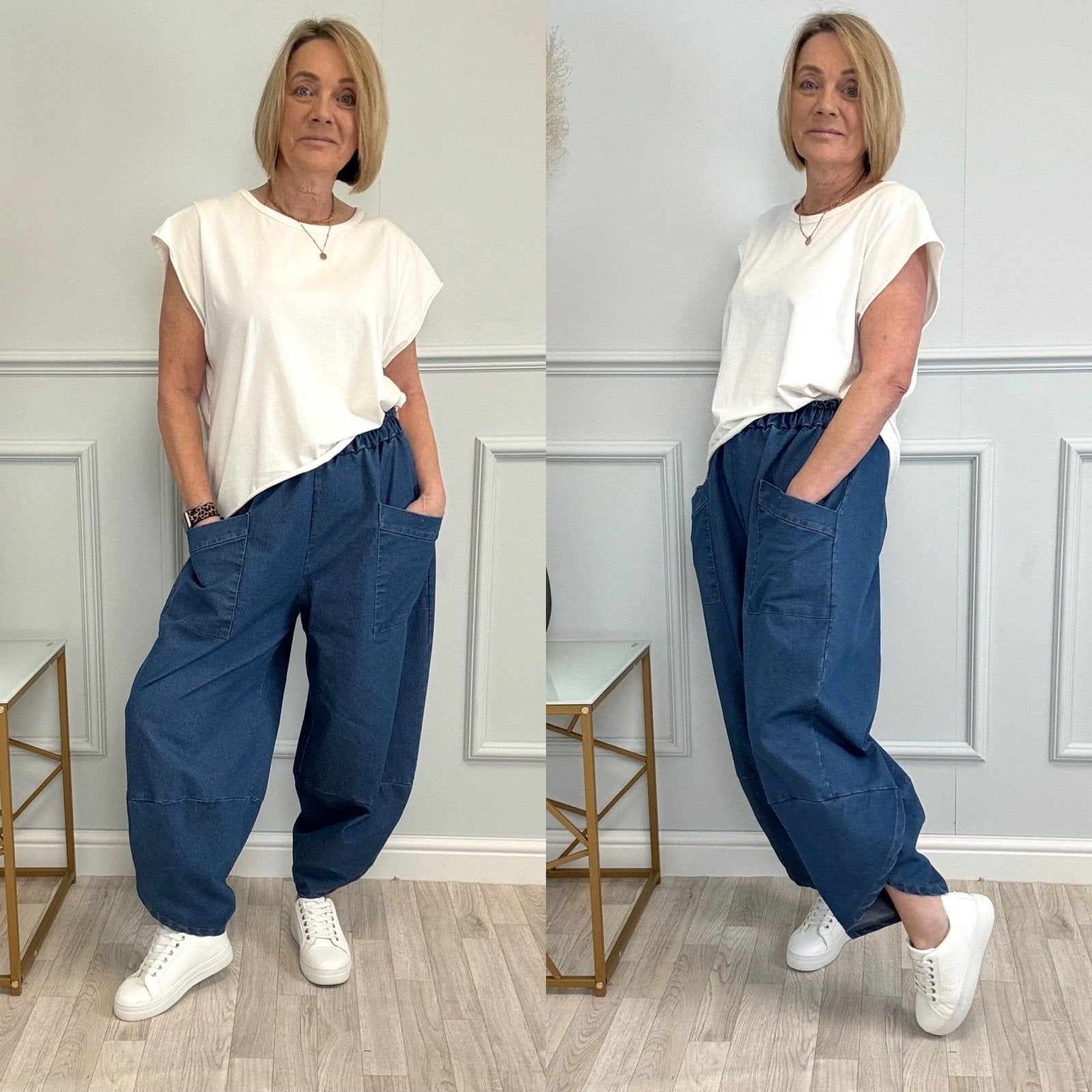 Lauren Denim Cocoon Jogger/Pants 8 - 20 Mid Wash - Susie's Boutique - | Women's Fashion Online