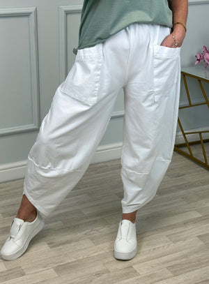 Lauren Cocoon Jogger/Pants 8 - 20 White - Susie's Boutique - | Women's Fashion Online