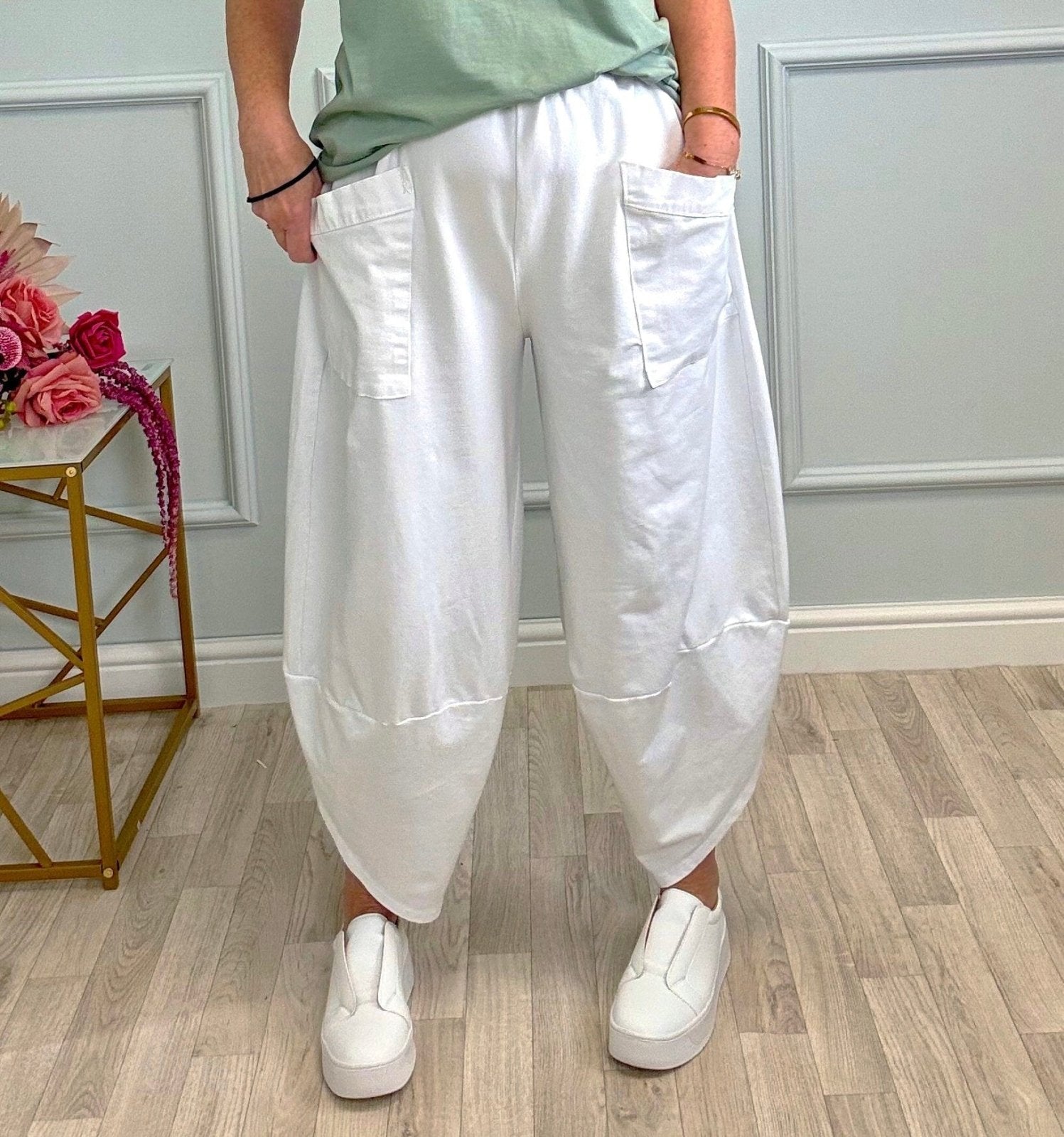 Lauren Cocoon Jogger/Pants 8 - 20 White - Susie's Boutique - | Women's Fashion Online