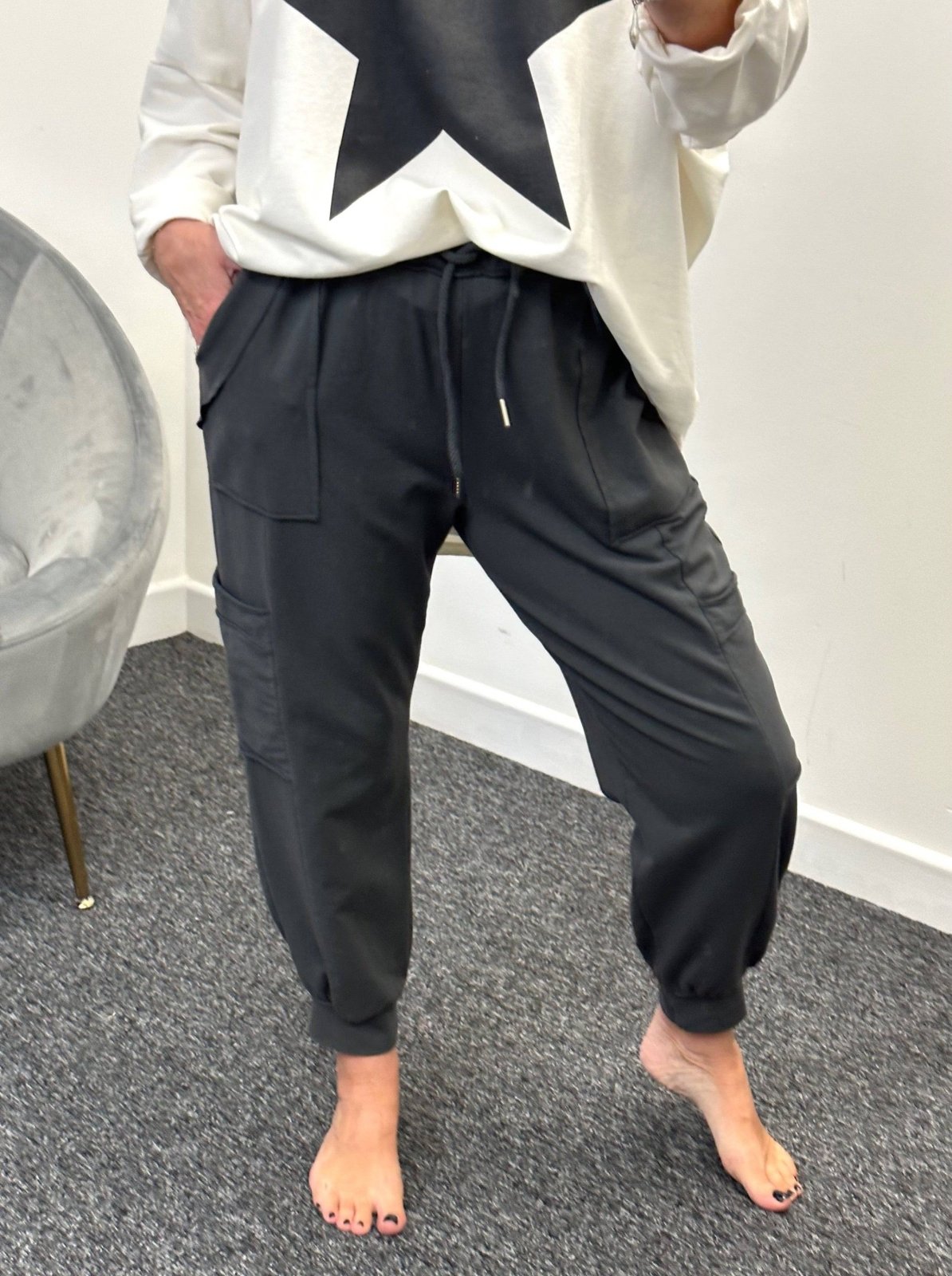 Tanya Cargo Joggers 8 - 16 Slate - Susie's Boutique - | Women's Fashion Online