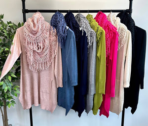 Tully Pocket Tunic With Snood 8 - 18 Black - Susie's Boutique - | Women's Fashion Online