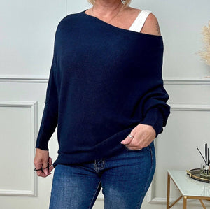 Wren Batwing Jumper 10 - 18 Navy - Susie's Boutique - | Women's Fashion Online