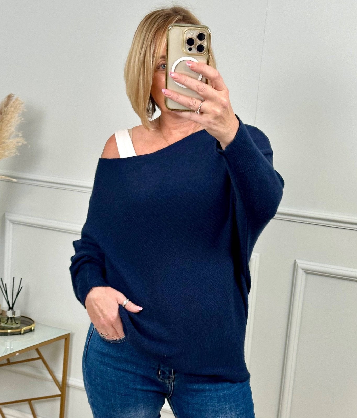 Wren Batwing Jumper 10 - 18 Navy - Susie's Boutique - | Women's Fashion Online