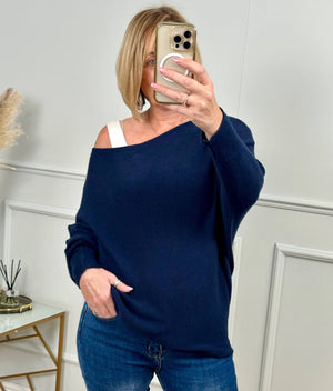 Wren Batwing Jumper 10 - 18 Navy - Susie's Boutique - | Women's Fashion Online