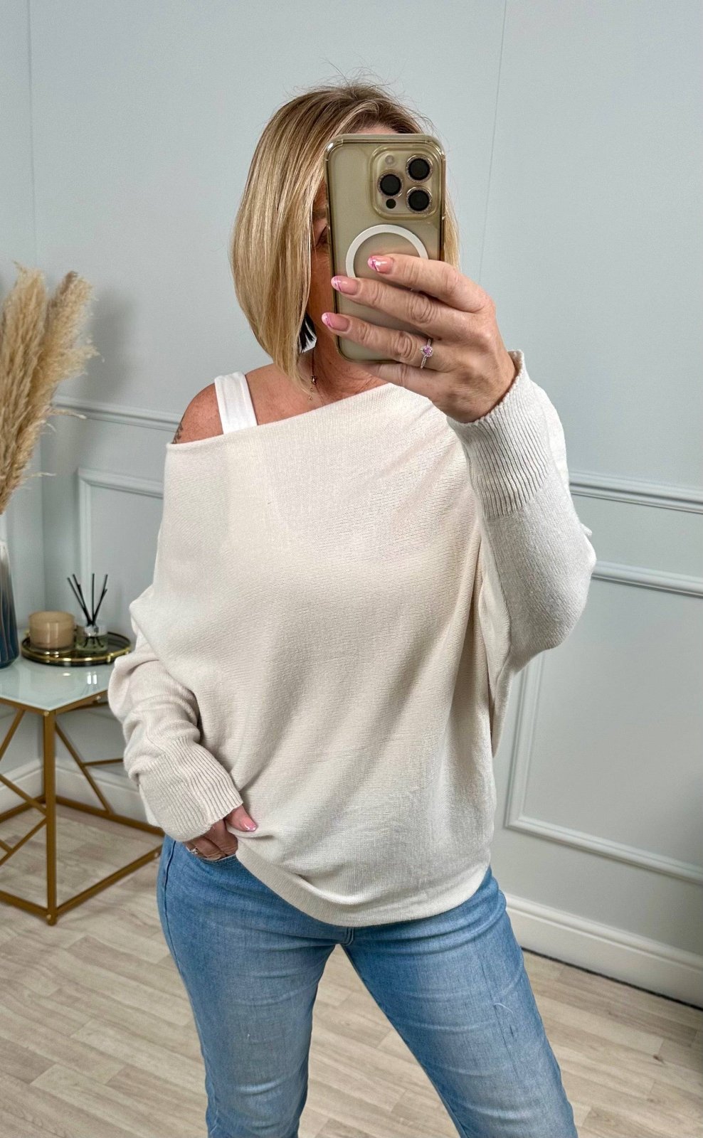 Wren Batwing Jumper 10 - 18 Oatmeal - Susie's Boutique - | Women's Fashion Online
