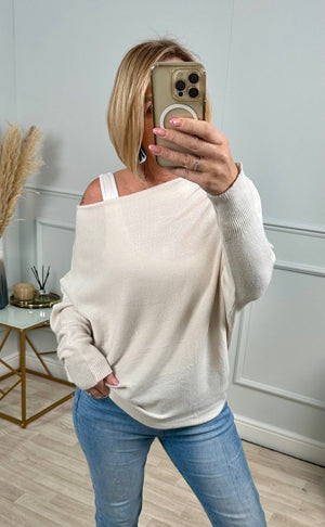 Wren Batwing Jumper 10 - 18 Oatmeal - Susie's Boutique - | Women's Fashion Online