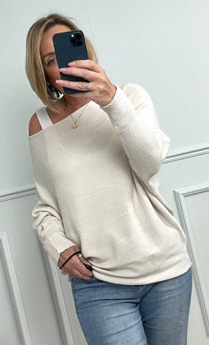 Wren Batwing Jumper 10 - 18 Oatmeal - Susie's Boutique - | Women's Fashion Online