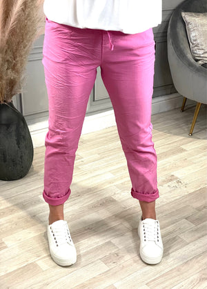 Julia Stretch Magic Trousers 8-22 candy pink - Susie's Boutique