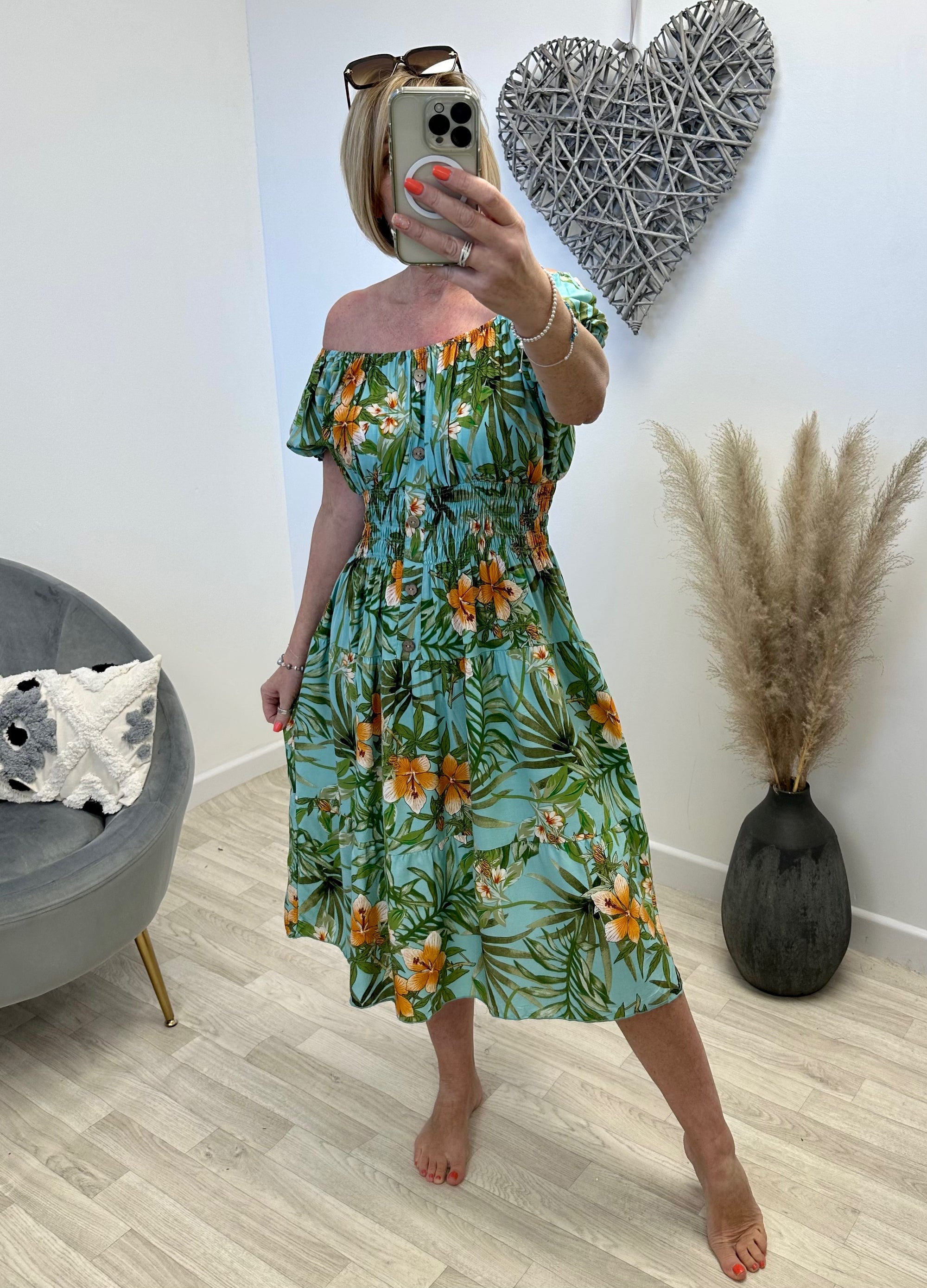 Petra Tropical Magic Midi Dress 8-22 - Susie's Boutique