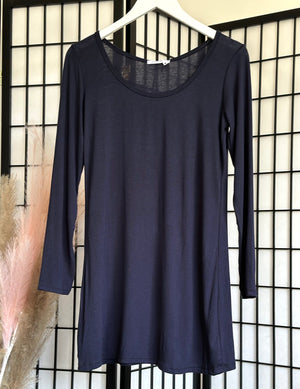 Plain Longline Layering Top 8-18 - Susie's Boutique