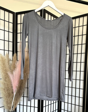 Plain Longline Layering Top 8-18 - Susie's Boutique