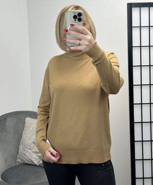 Aspen Knitted Polo Neck Jumper 10-16 - Susie's Boutique