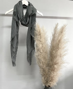 Raw Edge Muslin Large Scarf - Susie's Boutique