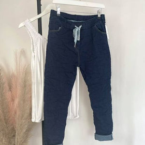 Briony Denim Magic Pants Trousers Dark Wash 8-16 - Susie's Boutique