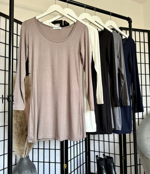 Plain Longline Layering Top 8-18 - Susie's Boutique