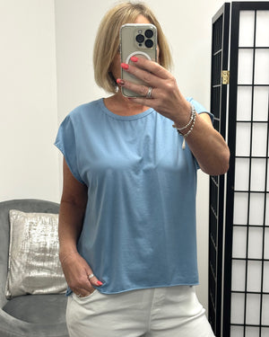 Lottie Plain Dip Hem Essential T-Shirt Top 8-16 - Susie's Boutique