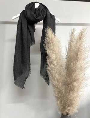 Raw Edge Muslin Large Scarf - Susie's Boutique