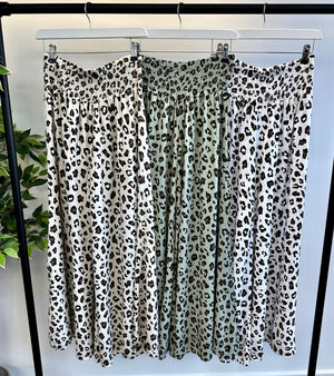 Rhea Leopard Palazzo Trousers 8-18 - Susie's Boutique